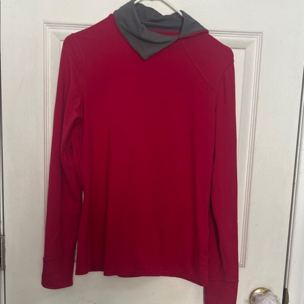 Athleta Crimson and Charcoal Women's Hoodie - Picture 1 of 6